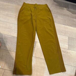 ATHLETA WOMENS MUSTARD YELLOW PANTS PULL ON SIZE 6